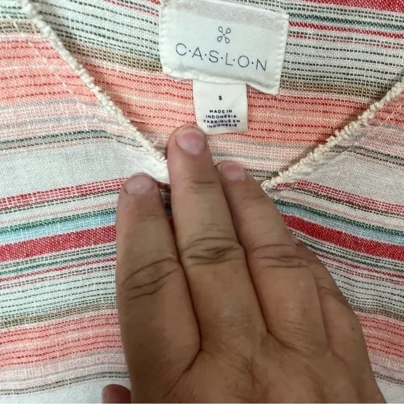 Caslon Beachy Linen Viscose shift dress size small 1643 - Picture 2 of 3